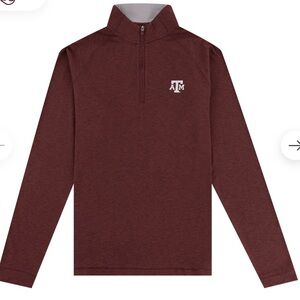 johnnie-O Maroon Quarter-Zip Shirt